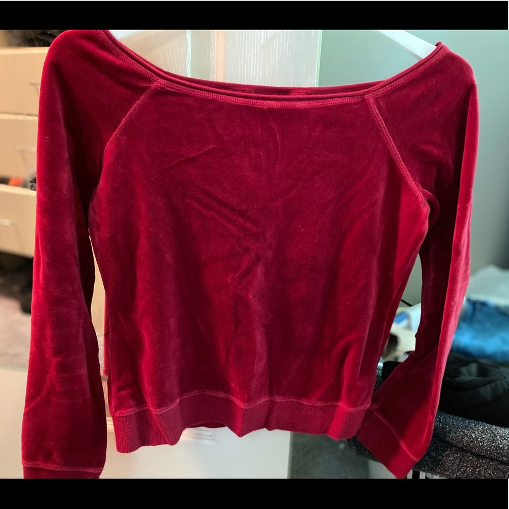 Burgundy Velour Lounge Suit